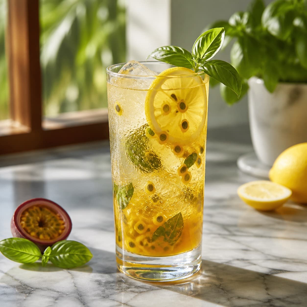 Passion Fruit & Basil Limonata
