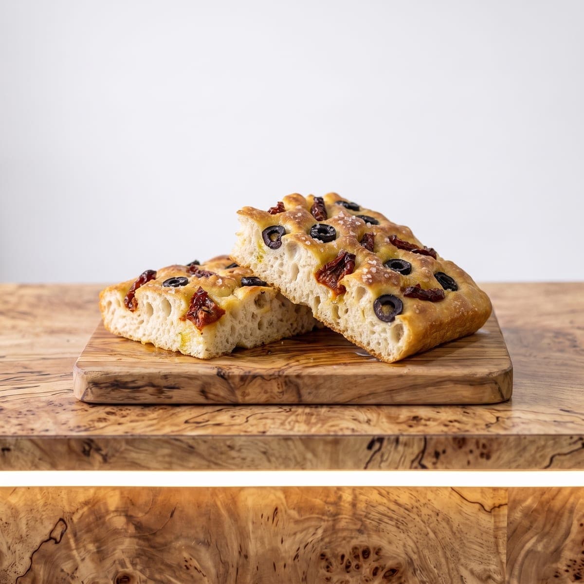 Focaccia al Trancio, Olive & Sun-Dried Tomato
